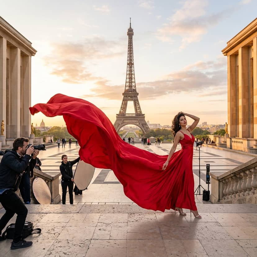 The Ultimate Guide to Flying Dress Photoshoots in Paris: Cost, Locations & Secrets